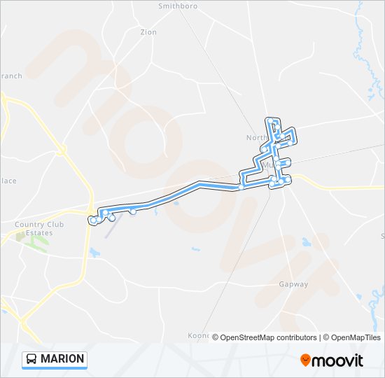 MARION bus Line Map