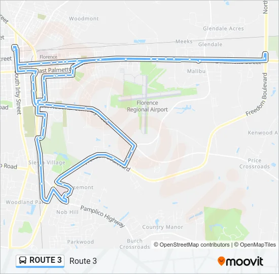 ROUTE 3 Bus Line Map