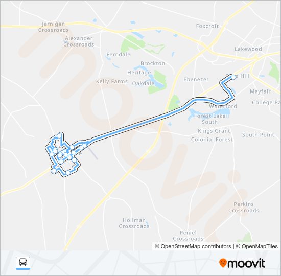 T.VILLE EXP. Bus Line Map