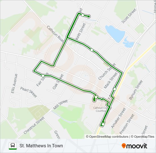 ST. MATTHEWS Bus Line Map