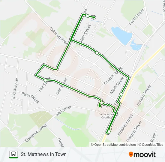 ST. MATTHEWS Bus Line Map