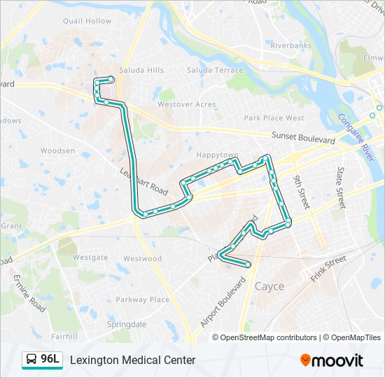 Mapa de 96L de autobús