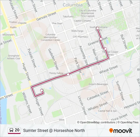 20 Bus Line Map