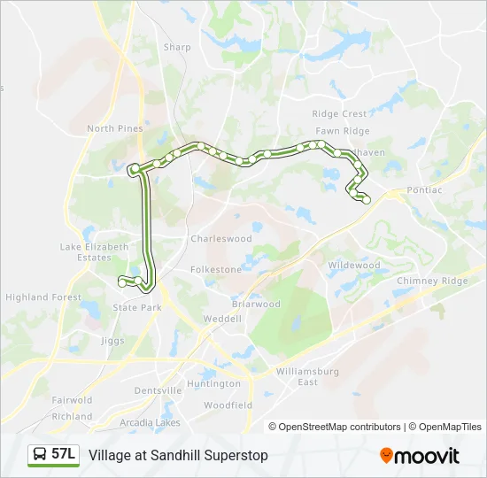 57L Bus Line Map