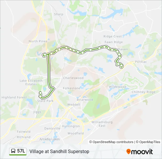 57L Bus Line Map
