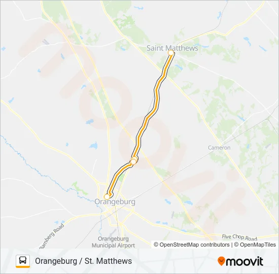 ORANGEBURG / ST. MATTHEWS Bus Line Map