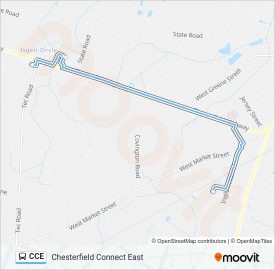 CCE Bus Line Map