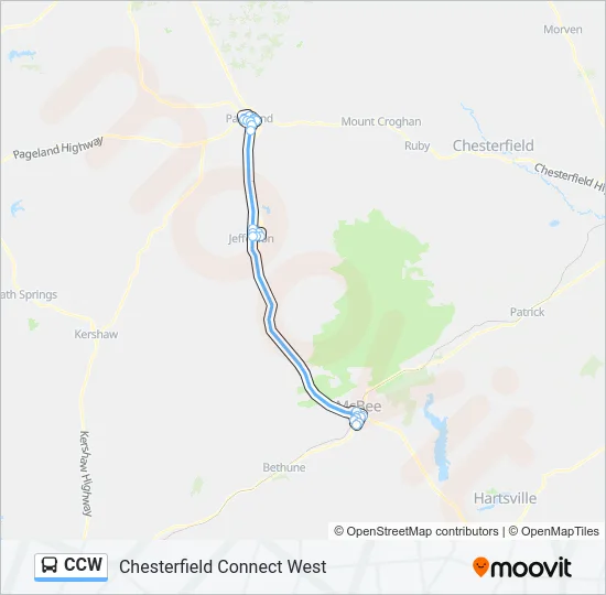 CCW Bus Line Map
