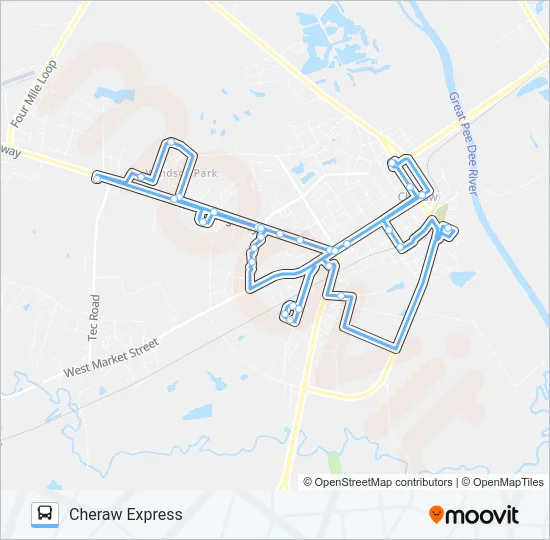 CHERAW EXPRESS Bus Line Map