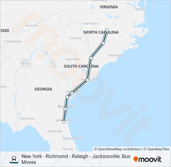 GREYHOUND US0700D Bus Line Map