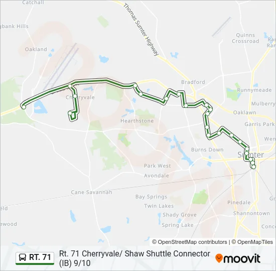 RT. 71 Bus Line Map