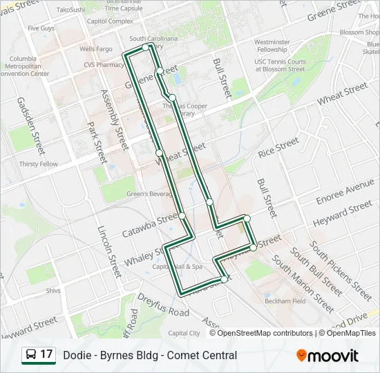 17 Bus Line Map