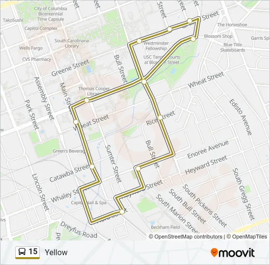 15 Bus Line Map