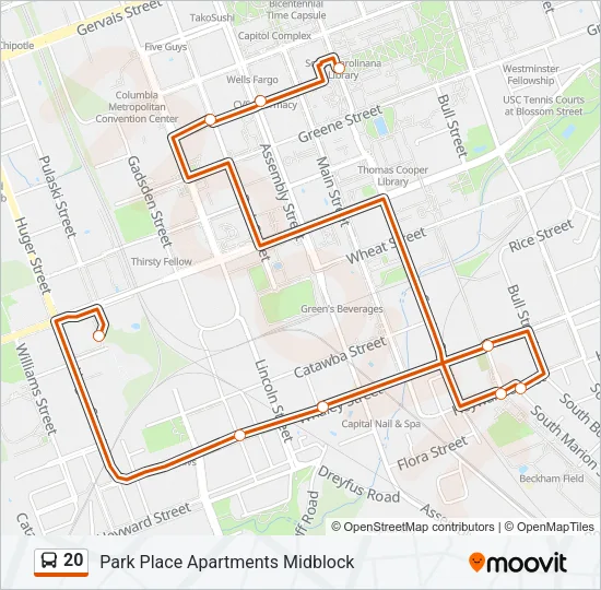 20 Bus Line Map