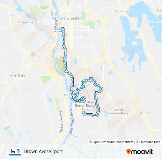 3 Bus Line Map