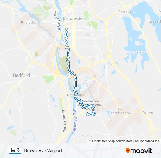 3 Bus Line Map