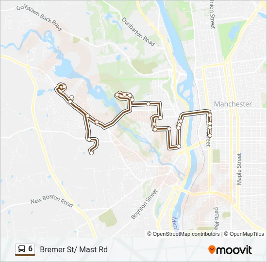 6 Bus Line Map