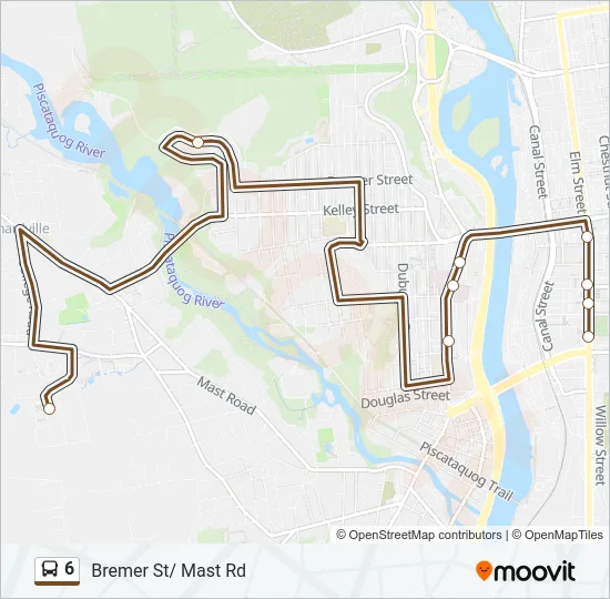 6 Bus Line Map