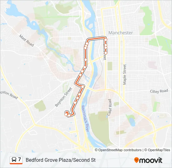 7 Bus Line Map