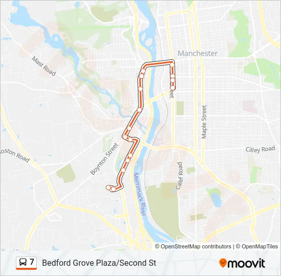 7 Bus Line Map