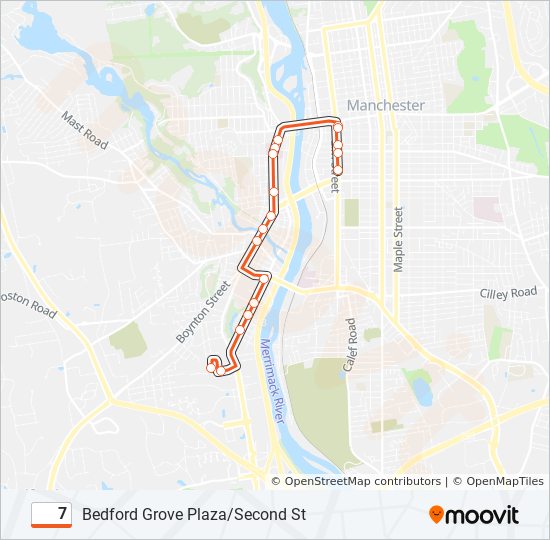 7 Route Schedules, Stops & Maps Bedford Grove Plaza Via Second St