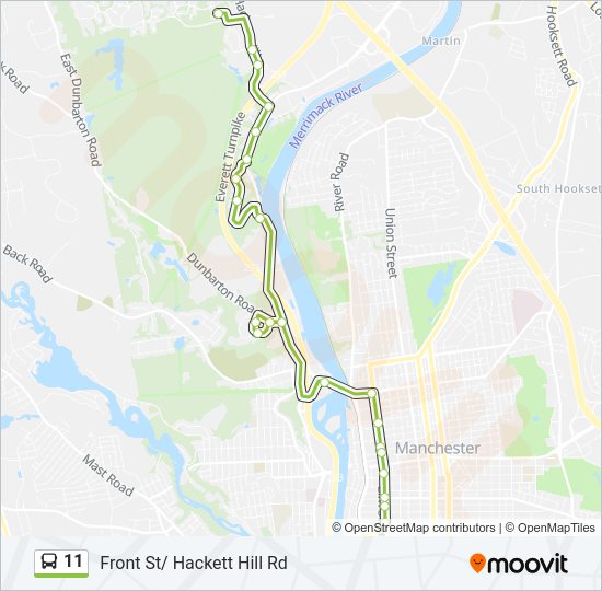 11 bus Line Map