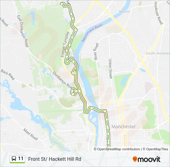 11 Bus Line Map