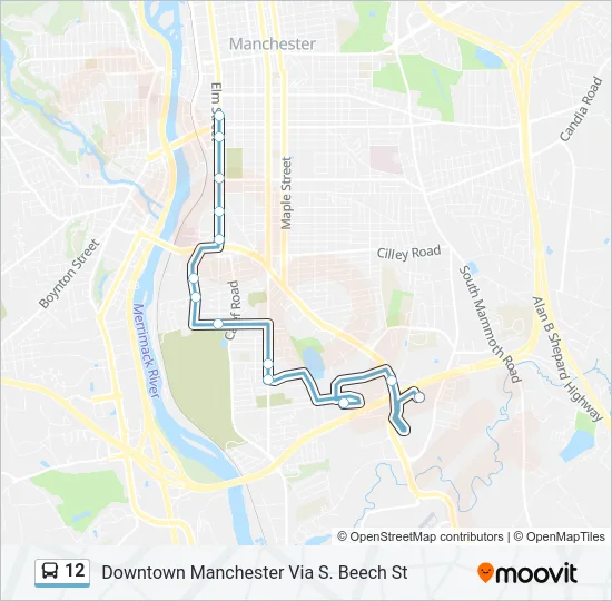 12 Bus Line Map