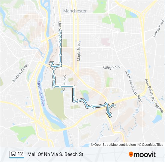 12 Bus Line Map