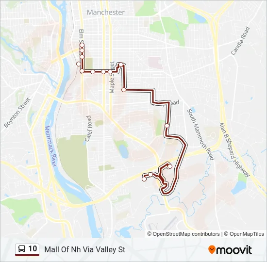 10 Bus Line Map