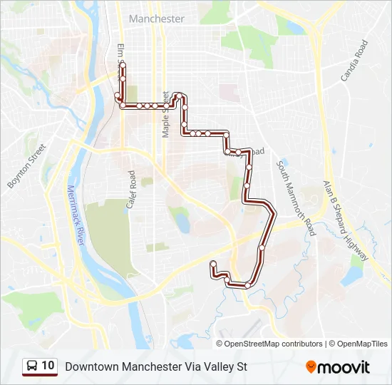 10 Bus Line Map