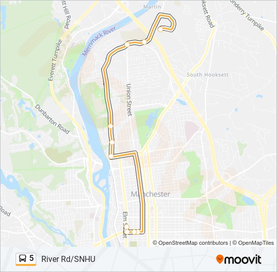 5 bus Line Map