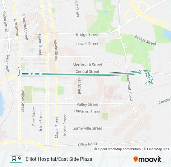 9 Bus Line Map