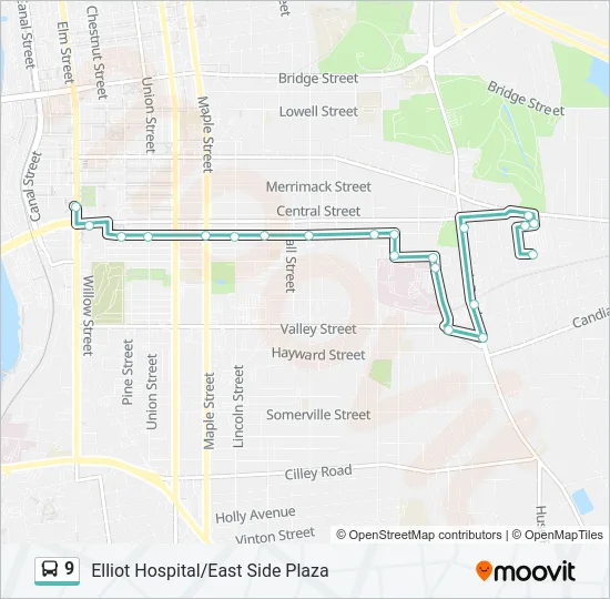 9 Bus Line Map