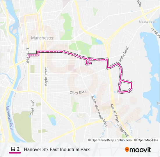 2 Bus Line Map
