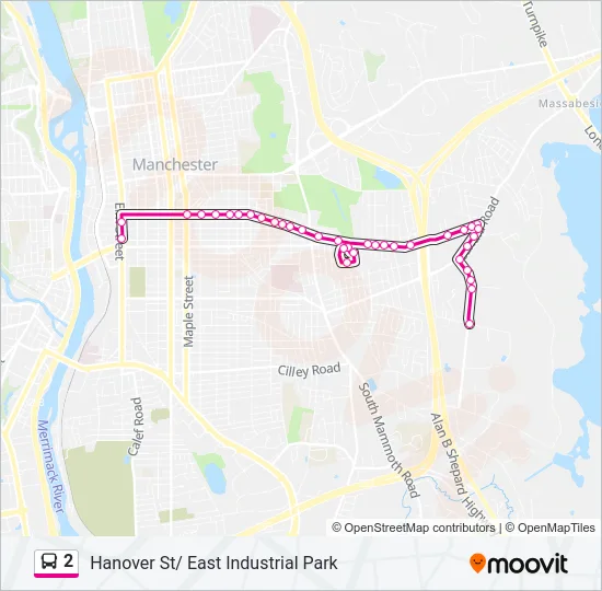 2 Bus Line Map