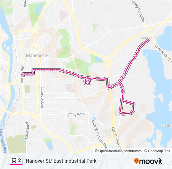 2 bus Line Map