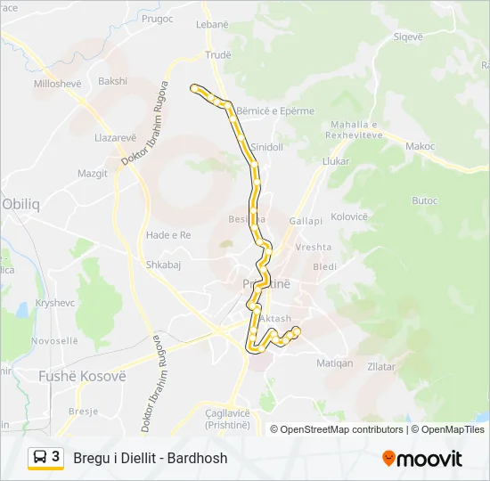 3 Bus Line Map