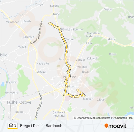 3 autobus mapa linije