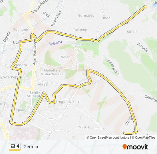 4 Bus Line Map