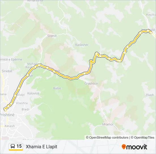 15 Bus Line Map