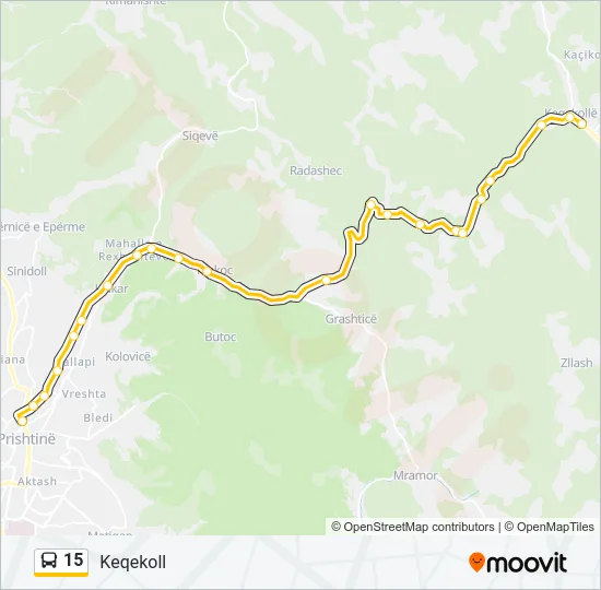 15 Bus Line Map