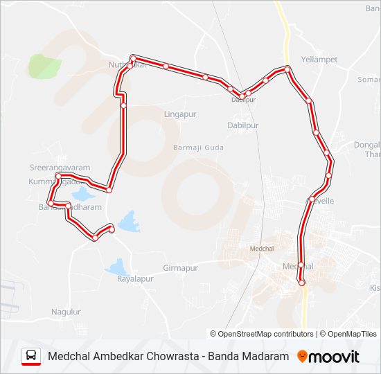 233 bus Line Map