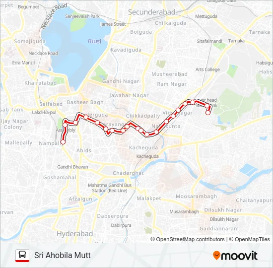 136S Bus Line Map