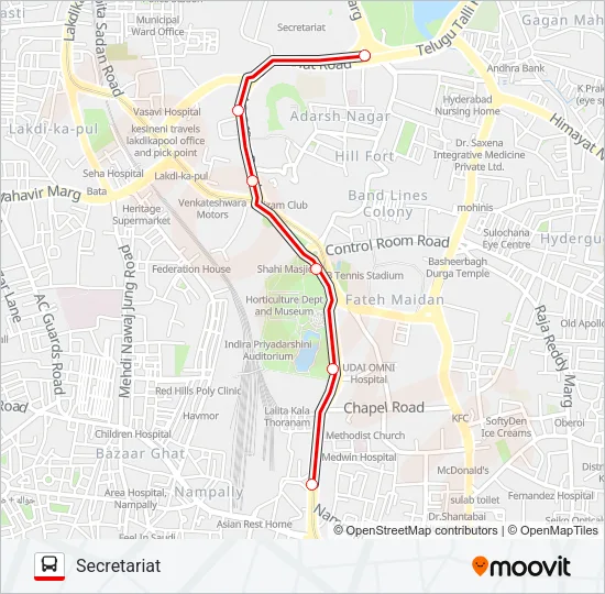 9R Bus Line Map