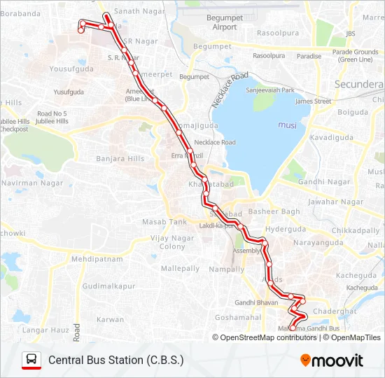 9R Bus Line Map