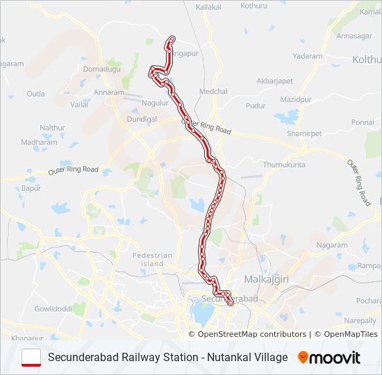 233 bus Line Map