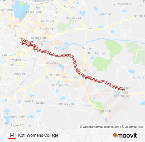 299 Bus Line Map