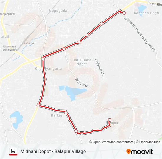 85B Bus Line Map