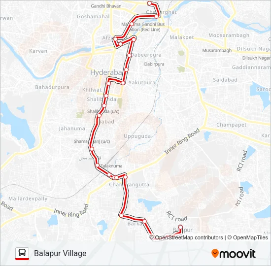 85B Bus Line Map